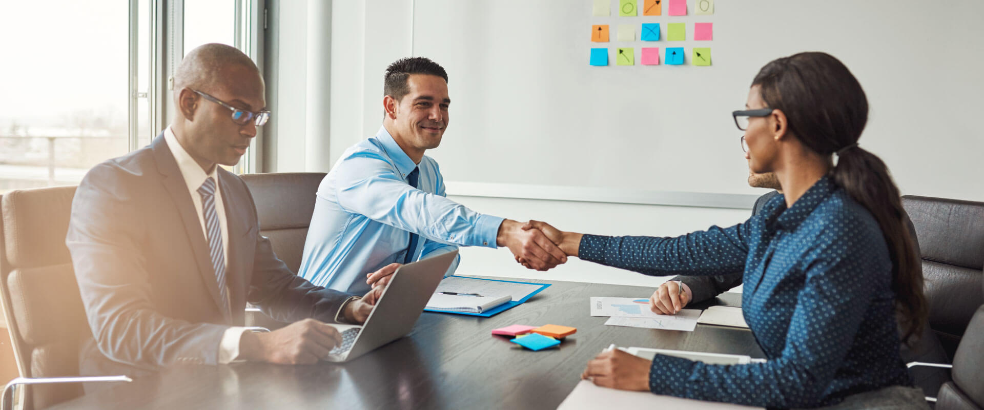 business people greeting